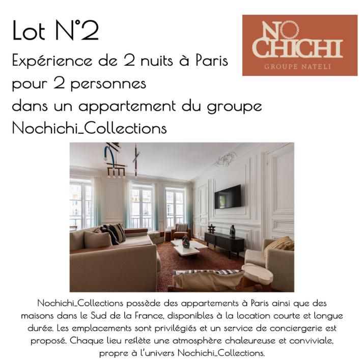 Lot N°2 – Nochichi Collections : 2 nuits à Paris